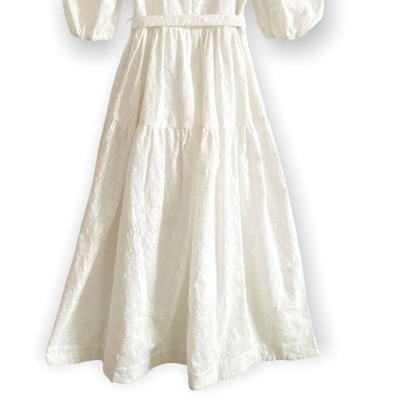 NWT Nicholas White Floral Embroidery Midi Dress, Size 2 - Picture 11 of 15